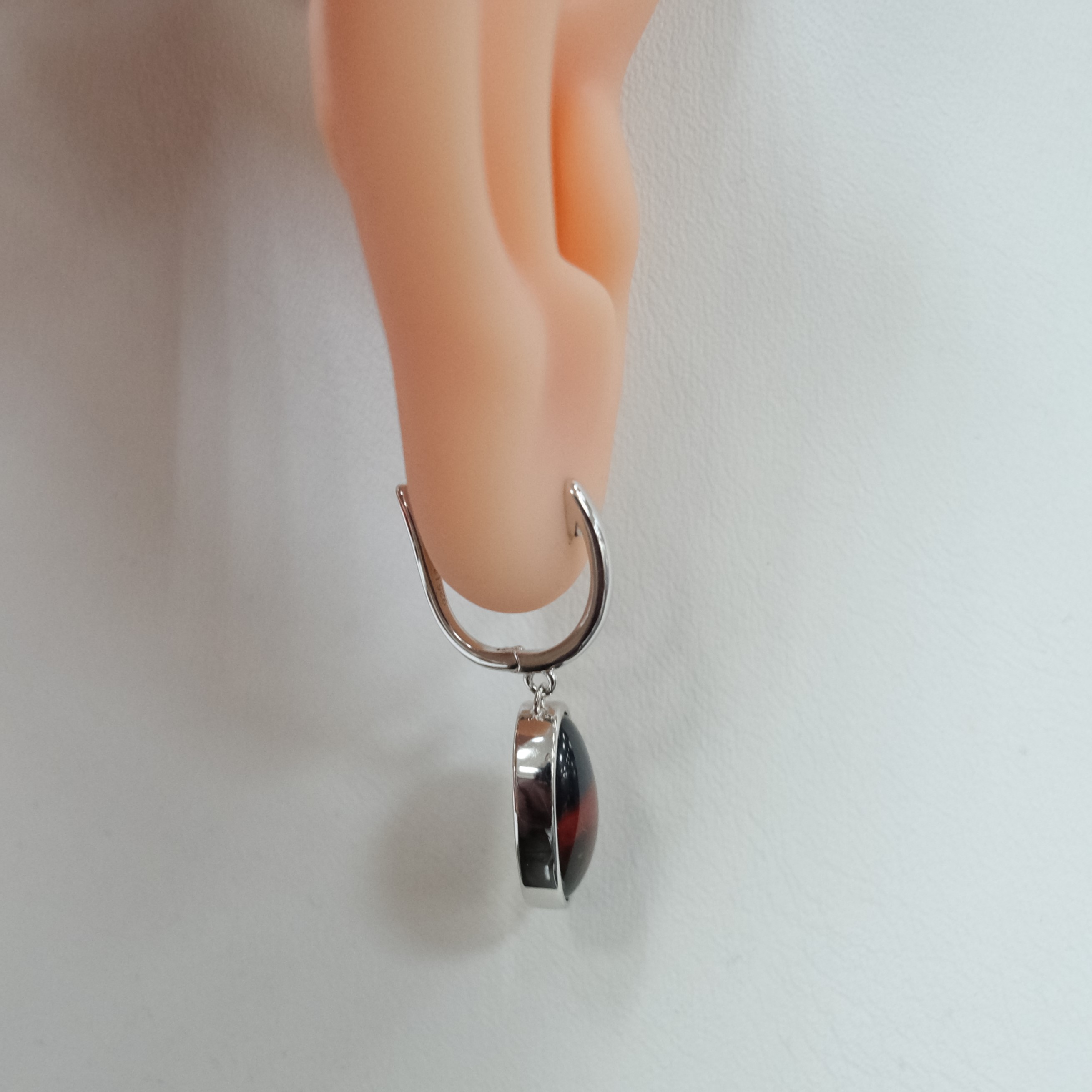 Серебряные серьги с аммолитами